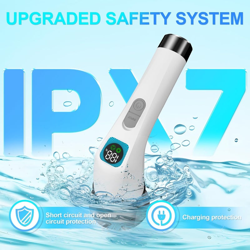 ALPONO Electric Spin Scrubber for Cleaning - Bathroom Floor Shower Scrubber with Long Handle Cordless Handheld Power Spin Brush, IPX7 7in1 400RPM LED-Screen Fast Charging - Image 3